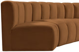 Arc Saddle Velvet Modular Sofa 103Saddle-S5A Meridian Furniture