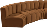 Arc Saddle Velvet Modular Sofa 103Saddle-S5A Meridian Furniture