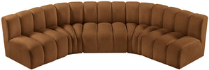 Arc Saddle Velvet Modular Sofa 103Saddle-S5A Meridian Furniture