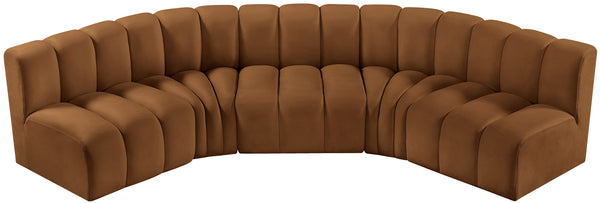 Arc Saddle Velvet Modular Sofa 103Saddle-S5A Meridian Furniture