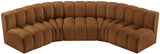 Arc Saddle Velvet Modular Sofa 103Saddle-S5A Meridian Furniture