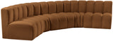 Arc Saddle Velvet Modular Sofa 103Saddle-S5A Meridian Furniture