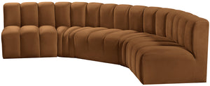 Arc Saddle Velvet Modular Sofa 103Saddle-S5A Meridian Furniture