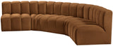 Arc Saddle Velvet Modular Sofa 103Saddle-S5A Meridian Furniture