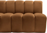 Arc Saddle Velvet Modular Sofa 103Saddle-S5A Meridian Furniture