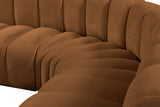 Arc Saddle Velvet Modular Sofa 103Saddle-S5A Meridian Furniture