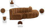 Arc Saddle Velvet Modular Sofa 103Saddle-S5B Meridian Furniture