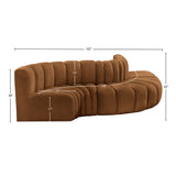 Arc Saddle Velvet Modular Sofa 103Saddle-S5B Meridian Furniture