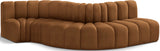 Arc Saddle Velvet Modular Sofa 103Saddle-S5B Meridian Furniture