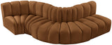 Arc Saddle Velvet Modular Sofa 103Saddle-S5B Meridian Furniture