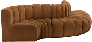 Arc Saddle Velvet Modular Sofa 103Saddle-S5B Meridian Furniture