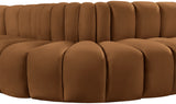 Arc Saddle Velvet Modular Sofa 103Saddle-S5B Meridian Furniture