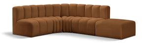 Arc Saddle Velvet Modular Sofa 103Saddle-S5C Meridian Furniture