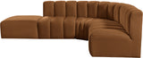 Arc Saddle Velvet Modular Sofa 103Saddle-S5C Meridian Furniture