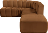 Arc Saddle Velvet Modular Sofa 103Saddle-S5C Meridian Furniture