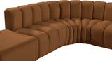 Arc Saddle Velvet Modular Sofa 103Saddle-S5C Meridian Furniture