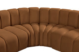 Arc Saddle Velvet Modular Sofa 103Saddle-S5C Meridian Furniture