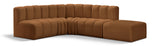 Arc Saddle Velvet Modular Sofa 103Saddle-S5C Meridian Furniture