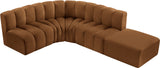 Arc Saddle Velvet Modular Sofa 103Saddle-S5C Meridian Furniture