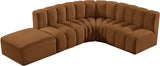 Arc Saddle Velvet Modular Sofa 103Saddle-S5C Meridian Furniture