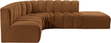 Arc Saddle Velvet Modular Sofa 103Saddle-S5C Meridian Furniture