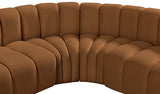 Arc Saddle Velvet Modular Sofa 103Saddle-S6A Meridian Furniture