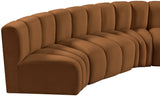 Arc Saddle Velvet Modular Sofa 103Saddle-S6A Meridian Furniture