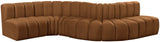 Arc Saddle Velvet Modular Sofa 103Saddle-S6A Meridian Furniture