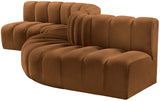 Arc Saddle Velvet Modular Sofa 103Saddle-S6A Meridian Furniture