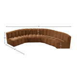 Arc Saddle Velvet Modular Sofa 103Saddle-S6B Meridian Furniture