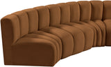 Arc Saddle Velvet Modular Sofa 103Saddle-S6B Meridian Furniture