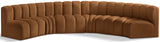 Arc Saddle Velvet Modular Sofa 103Saddle-S6B Meridian Furniture