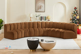 Arc Saddle Velvet Modular Sofa 103Saddle-S6B Meridian Furniture