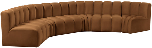 Arc Saddle Velvet Modular Sofa 103Saddle-S6B Meridian Furniture