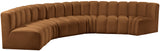 Arc Saddle Velvet Modular Sofa 103Saddle-S6B Meridian Furniture