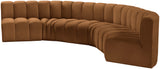 Arc Saddle Velvet Modular Sofa 103Saddle-S6B Meridian Furniture