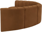 Arc Saddle Velvet Modular Sofa 103Saddle-S6B Meridian Furniture