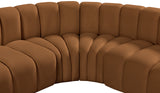 Arc Saddle Velvet Modular Sofa 103Saddle-S6B Meridian Furniture