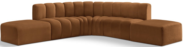 Arc Saddle Velvet Modular Sofa 103Saddle-S6C Meridian Furniture
