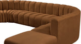 Arc Saddle Velvet Modular Sofa 103Saddle-S6C Meridian Furniture