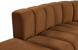 Arc Saddle Velvet Modular Sofa 103Saddle-S6C Meridian Furniture