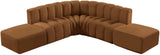 Arc Saddle Velvet Modular Sofa 103Saddle-S6C Meridian Furniture