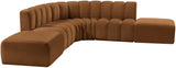 Arc Saddle Velvet Modular Sofa 103Saddle-S6C Meridian Furniture