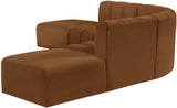 Arc Saddle Velvet Modular Sofa 103Saddle-S6C Meridian Furniture