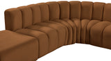 Arc Saddle Velvet Modular Sofa 103Saddle-S6C Meridian Furniture