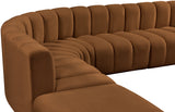 Arc Saddle Velvet Modular Sofa 103Saddle-S6C Meridian Furniture