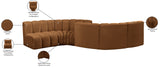 Arc Saddle Velvet Modular Sofa 103Saddle-S6D Meridian Furniture