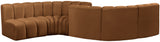 Arc Saddle Velvet Modular Sofa 103Saddle-S6D Meridian Furniture