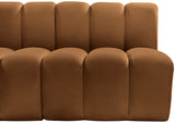 Arc Saddle Velvet Modular Sofa 103Saddle-S6D Meridian Furniture