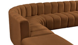 Arc Saddle Velvet Modular Sofa 103Saddle-S7A Meridian Furniture